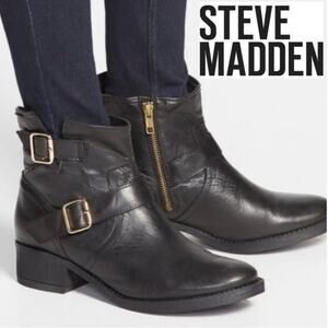 Steve Madden'Tiarraa' Leather Booties Size 8